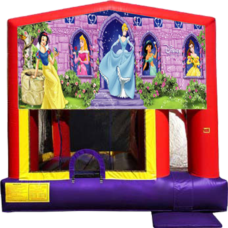 Disney Princess Combo 4 In 1 From Awesome Bounce Of - Sesame Street Elmo Bounce House Clipart (792x790), Png Download