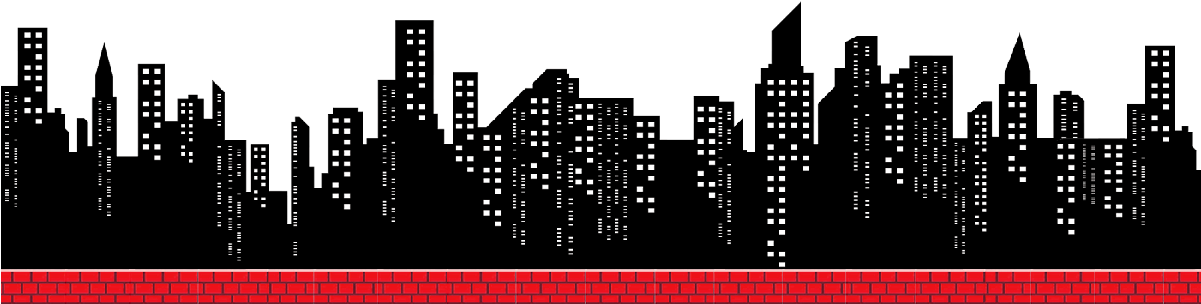 City Scape Only - Skyline Clipart (1201x304), Png Download