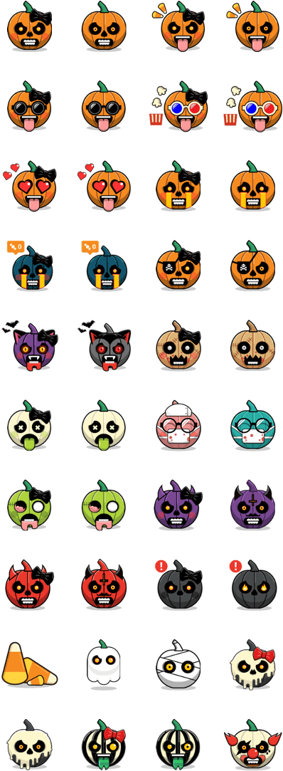 Halloween Emoji Meme - Tiger And Bunny Stickers Clipart (420x1121), Png Download