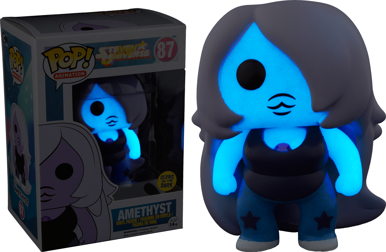 Amethyst Glow In The Dark Pop Vinyl Figure Glowing Clipart (1500x980), Png Download