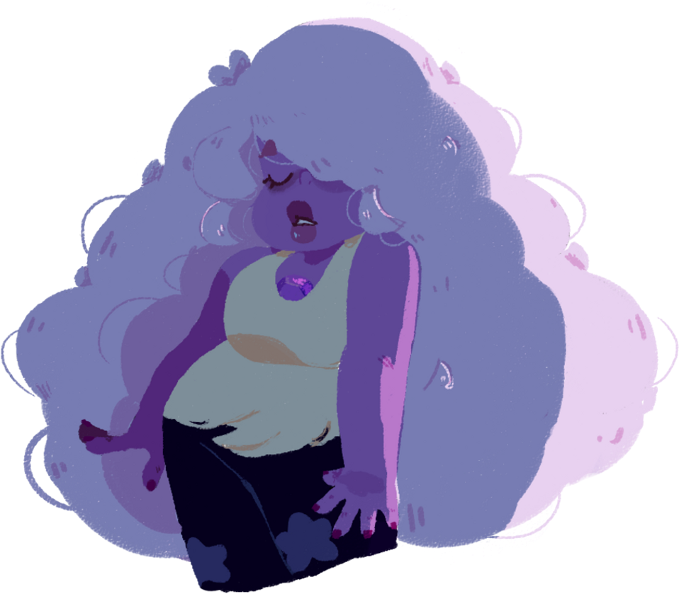 #amethyst #steven #universe #cristal #gem #su #purple - Amethyst Gem Su Clipart (1024x873), Png Download