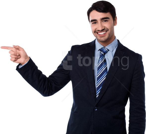 Free Png Download Men Pointing Left Png Images Background - Guy In Business Suit Clipart (850x567), Png Download