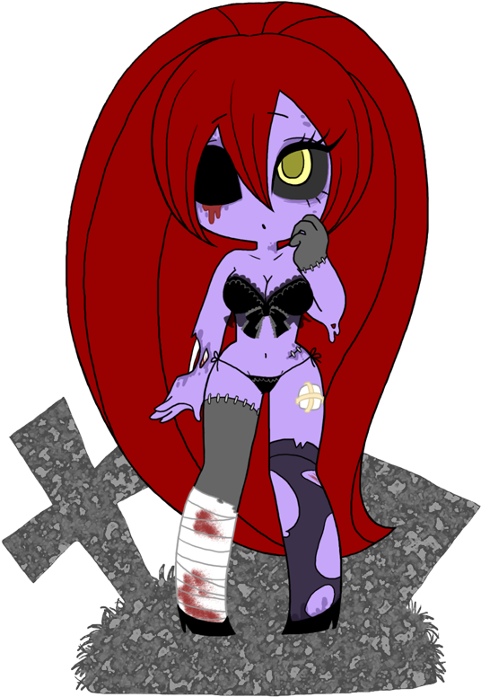 Zombie Girl Png - Cartoon Clipart (630x835), Png Download