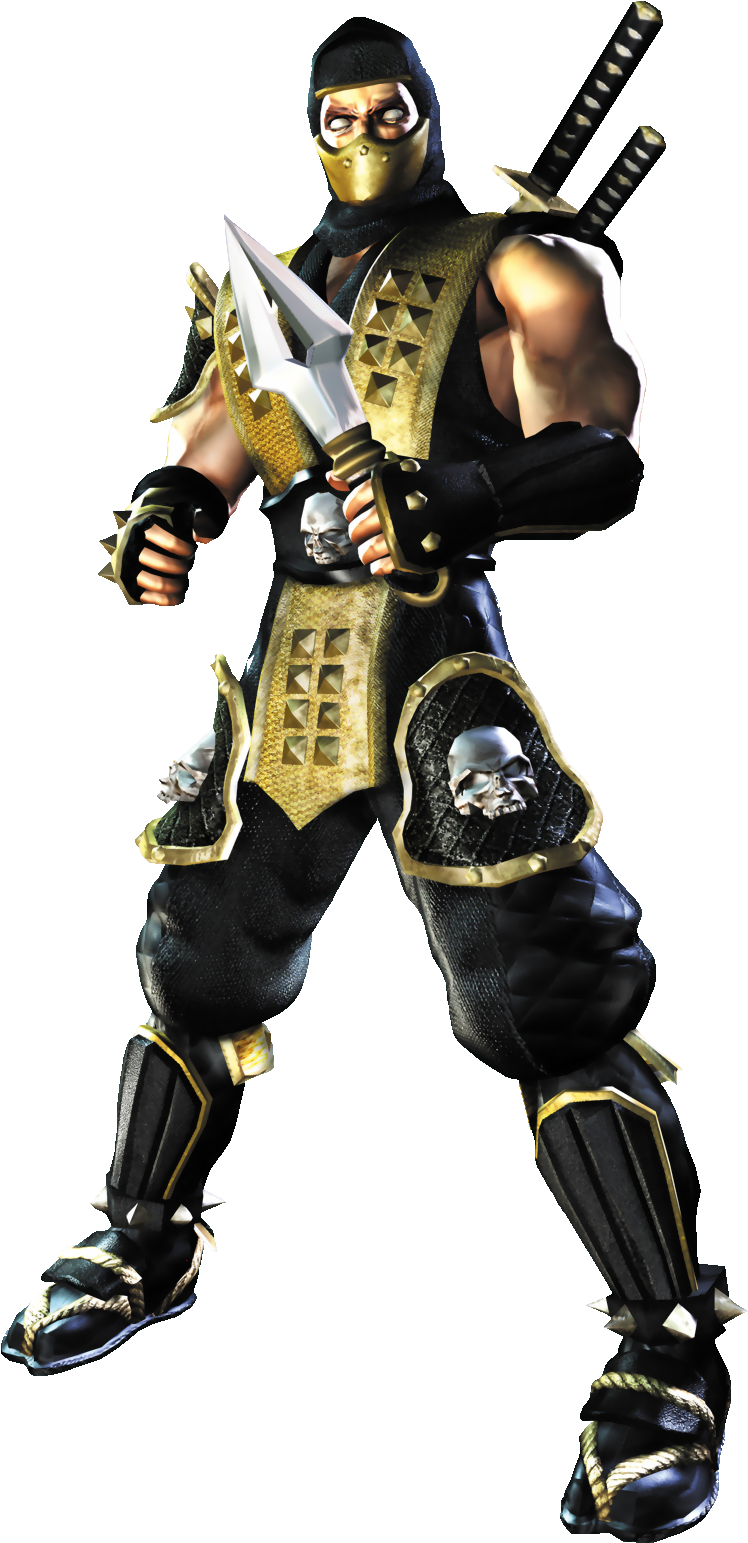 Scorpion As He Appears In Mortal Kombat Deadly Alliance Clipart (748x1543), Png Download