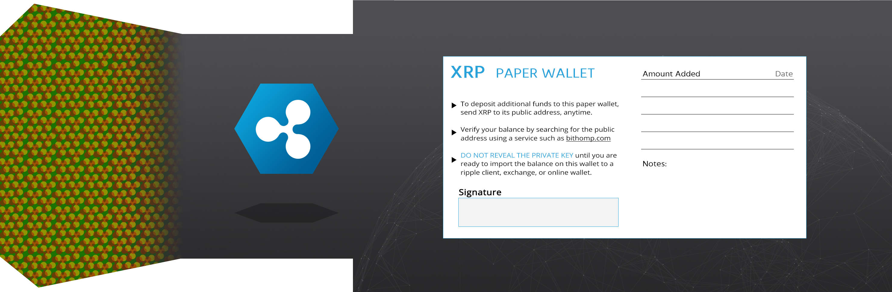 Https - //raw - Githubusercontent - Back - Png - Ripple Paper Wallet Generator Clipart (2962x971), Png Download