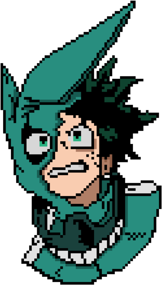 My Hero Academia Png - Izuku Midoriya Pixel Art Clipart (786x1017), Png Download