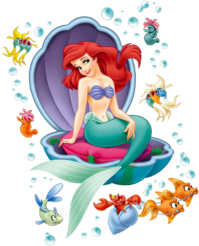 Seahorse Clipart Little Mermaid Seahorse - Little Mermaid Clipart Free - Png Download (703x878), Png Download