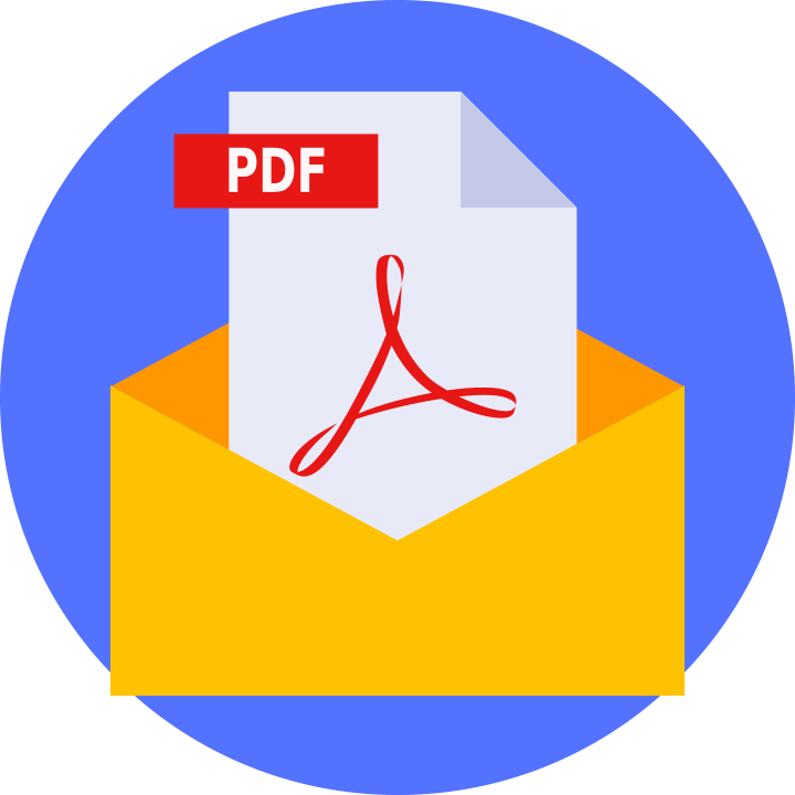 Enter Your Email Id To Inbox Pdf Copy Of Transfer Of - Pdf To Email Icon Clipart (720x720), Png Download