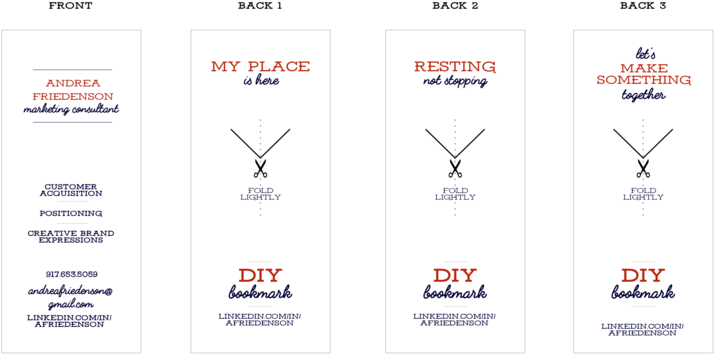 Diy Bookmark Mini Business Cards - Graphics Clipart (800x421), Png Download