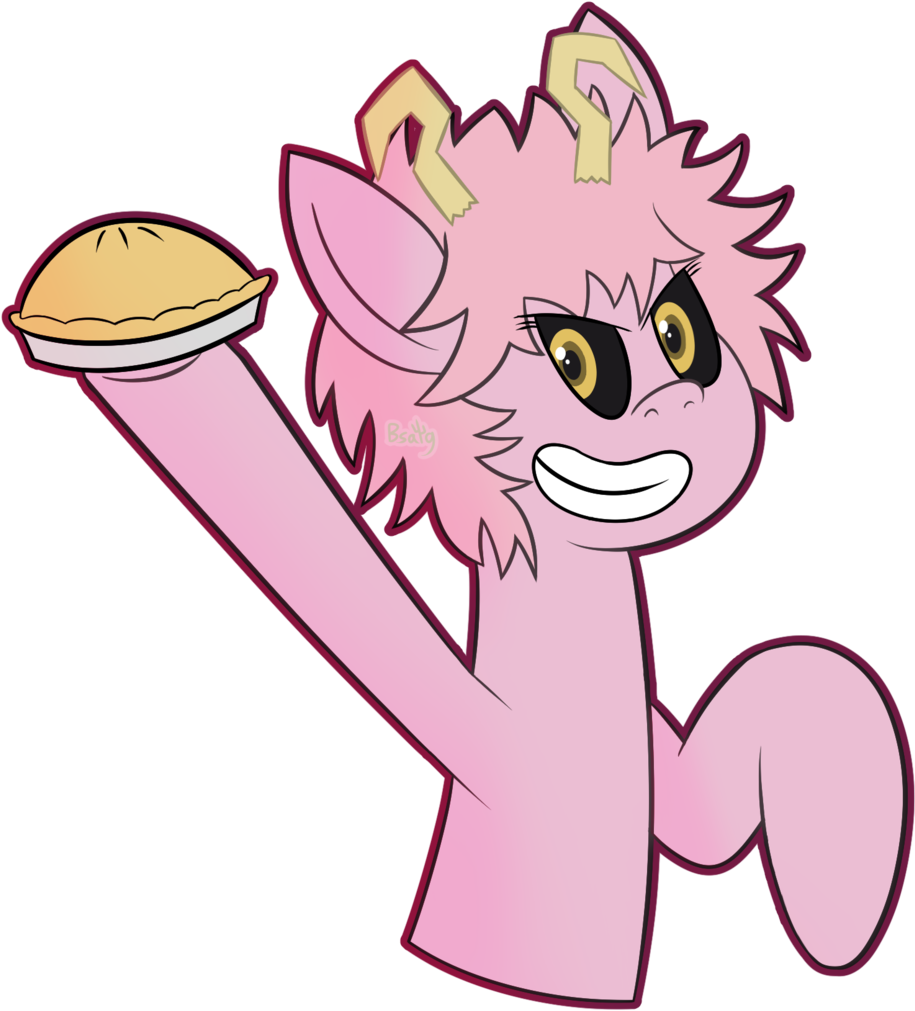 Bsalg93, Crossover, Food, Horns, Mina Ashido, My Hero - Crossover Mlp My Hero Academia Clipart (931x1024), Png Download