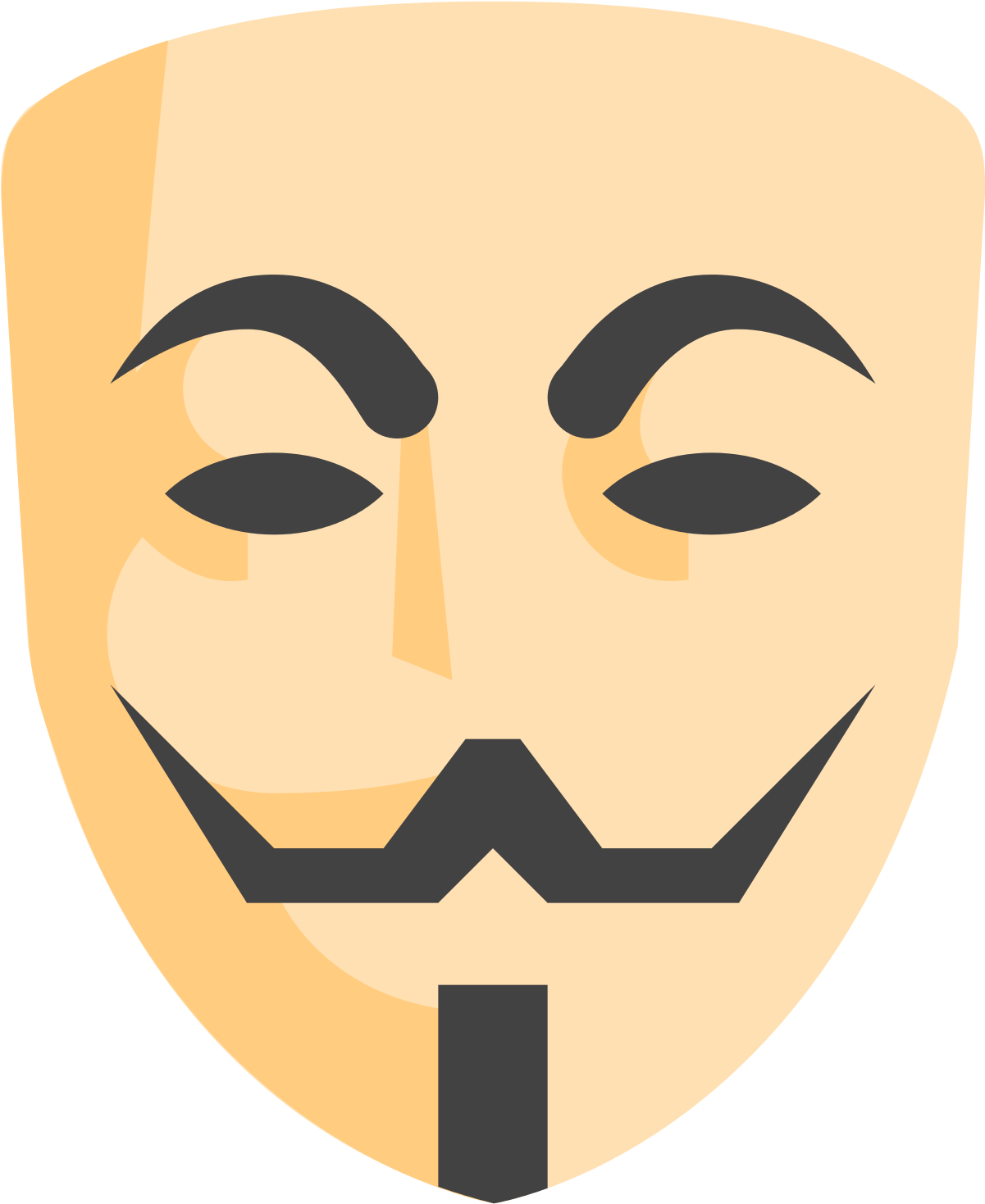Anonymous Mask Icon Png - Transparent Background Anonymous Mask Png Clipart (1600x1600), Png Download