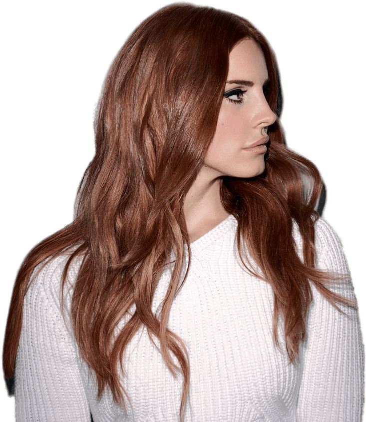 Music Stars - Lana Del Rey Copper Hair Clipart (866x1024), Png Download