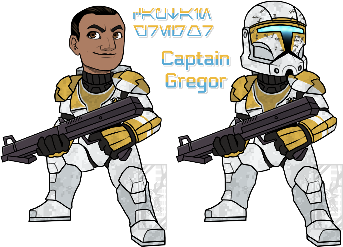Gregor, Made As An Example For My Clone Trooper Ych - Assault Rifle Clipart (1200x868), Png Download