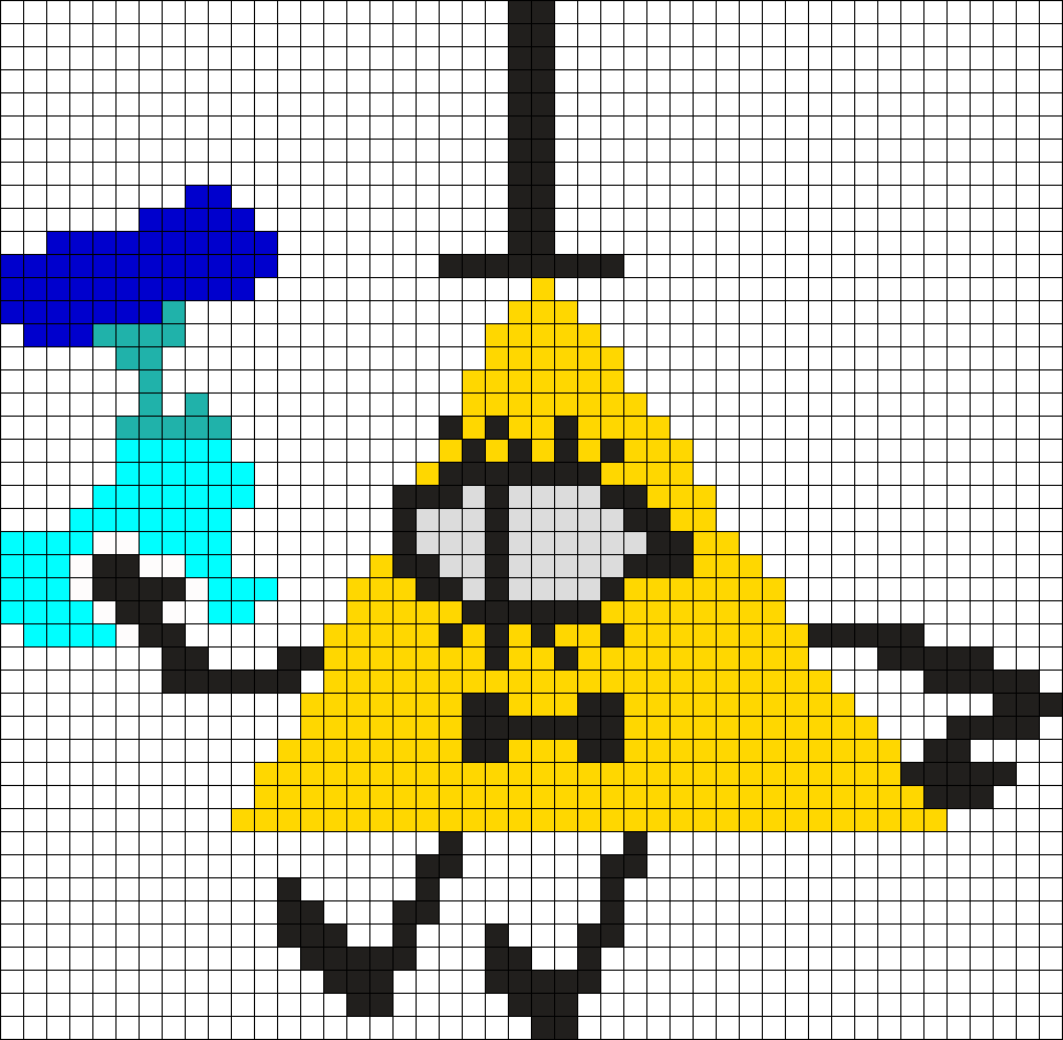 Bill Cipher Grravity Falls Perler Bead Pattern / Bead - Minecraft Pixel Bill Cipher Pixel Art Clipart (967x946), Png Download