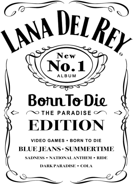 Lana Del Rey Born To Die Edition Clipart (500x702), Png Download