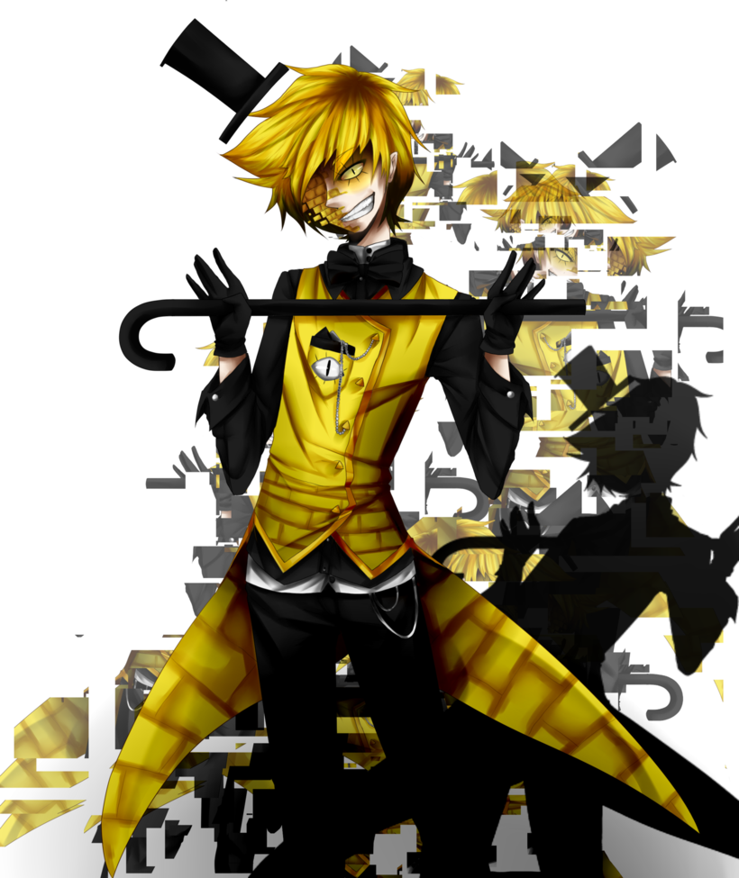 Bill Cipher Human By Putzischen - Gravity Falls Bill Cipher Human Anime Clipart (820x975), Png Download