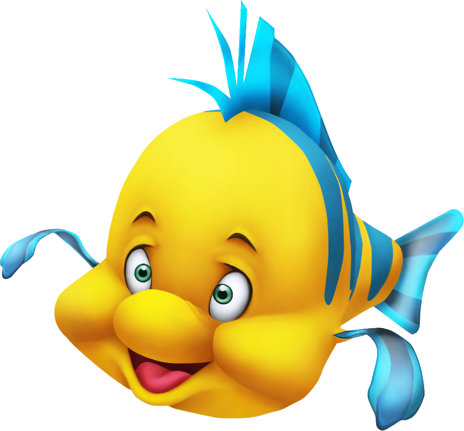 Linguado Ariel Png - Yellow Fish From Little Mermaid Clipart (955x888), Png Download