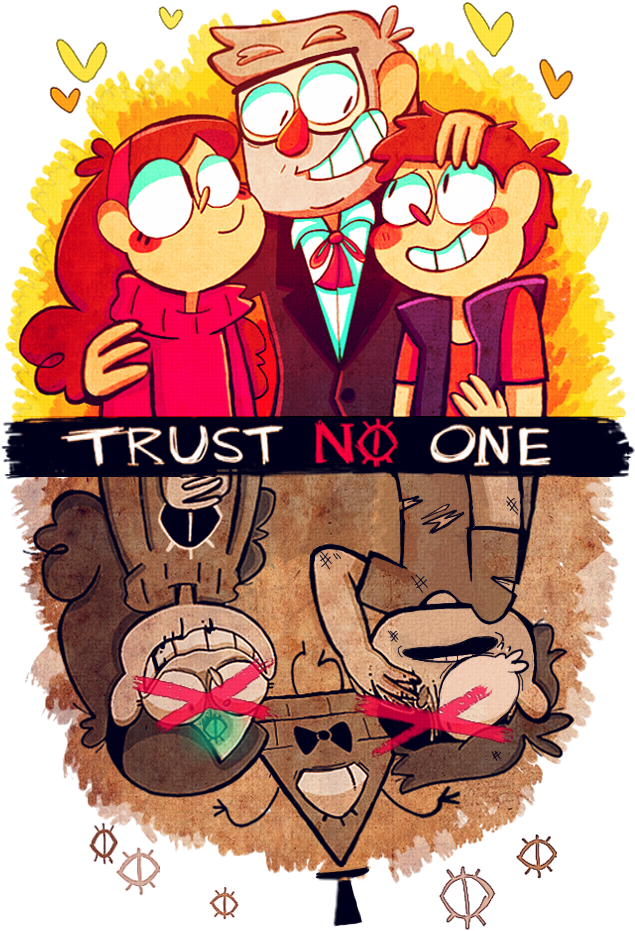 1 Trust No One Mabel Pines Dipper Pines Grunkle Stan - Trust You Trust No One Gravity Falls Clipart (670x955), Png Download