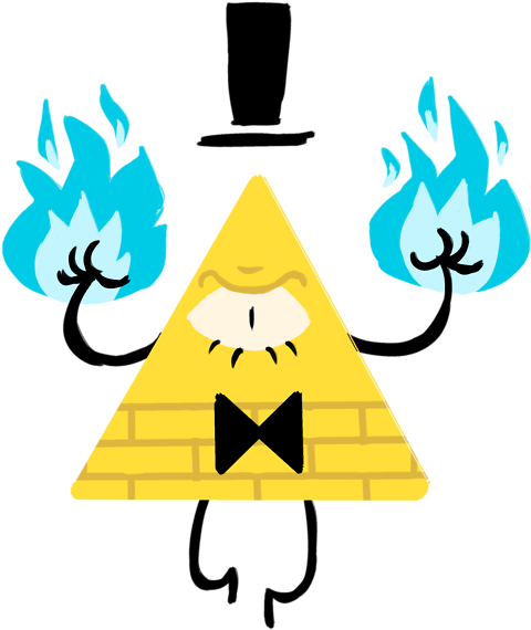 Hi, I'm Mason And I Really Fucking Love Bill Cipher - Bill Cipher Blue Fire Clipart (570x960), Png Download