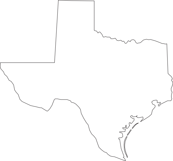 Small - Texas State Outline Png Clipart (600x558), Png Download
