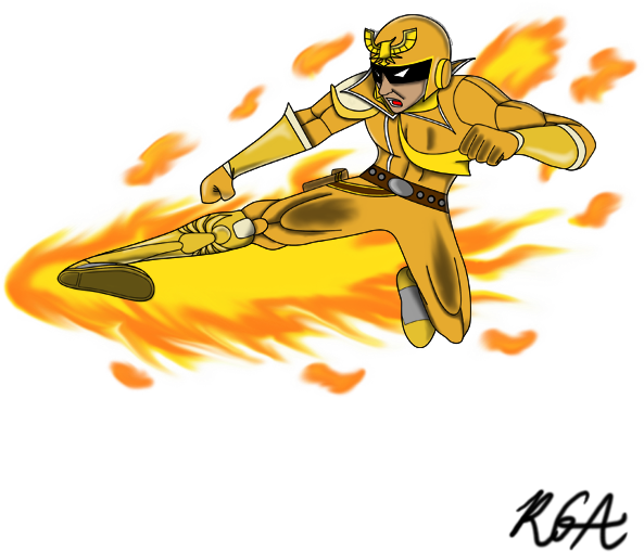 “ Golden Captain Falcon, Falcon Kicking His Way Into - Illustration Clipart (600x600), Png Download