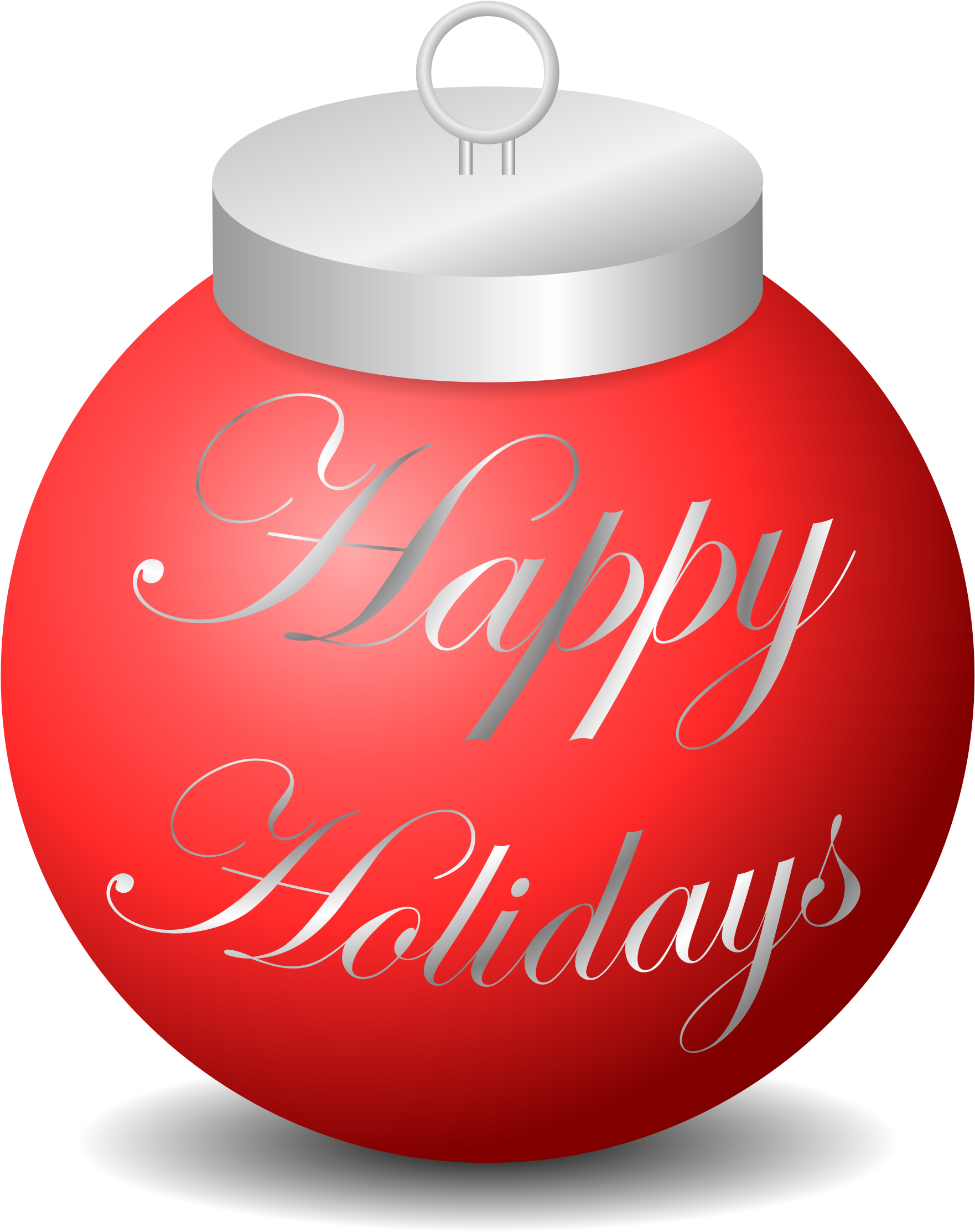Big Image - Happy Holidays Christmas Ornament Clipart (2400x2400), Png Download