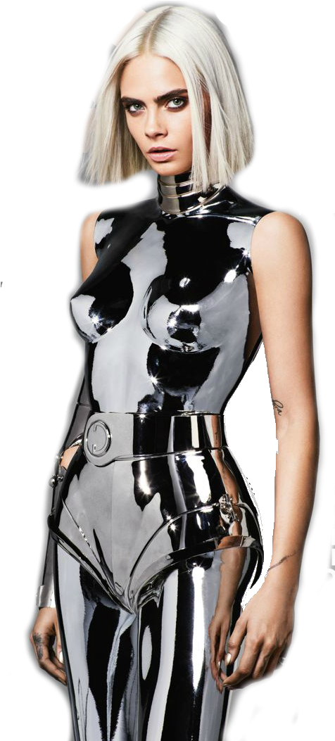 Cara Delevingne Gq Clipart (504x1054), Png Download
