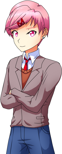 I'm Glad To Announce That Natsuki, That That 'tiny' - Ddlc Natsuki Sprites Clipart (960x960), Png Download