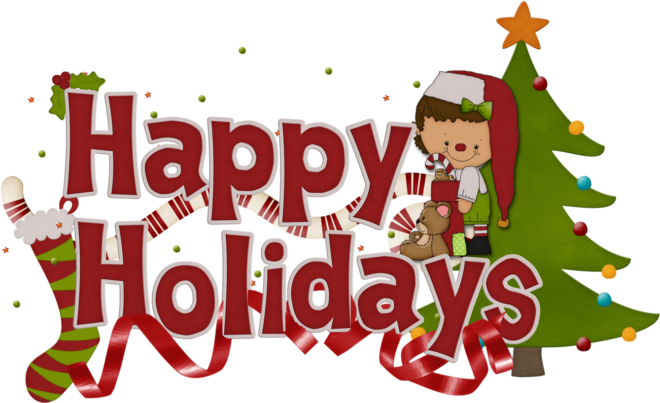 Christmas Holiday Clipart Clipart Collection Holiday - Transparent Happy Holidays Clipart - Png Download (1402x919), Png Download