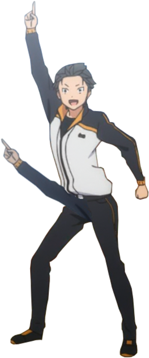 Anime / Manga - Re Zero Subaru Victory Clipart (600x1260), Png Download