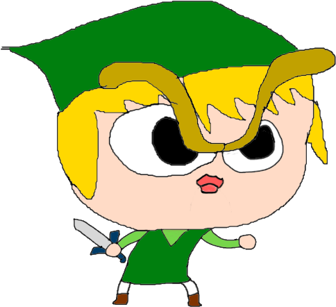 Epic Toon Link - Cartoon Clipart (611x504), Png Download