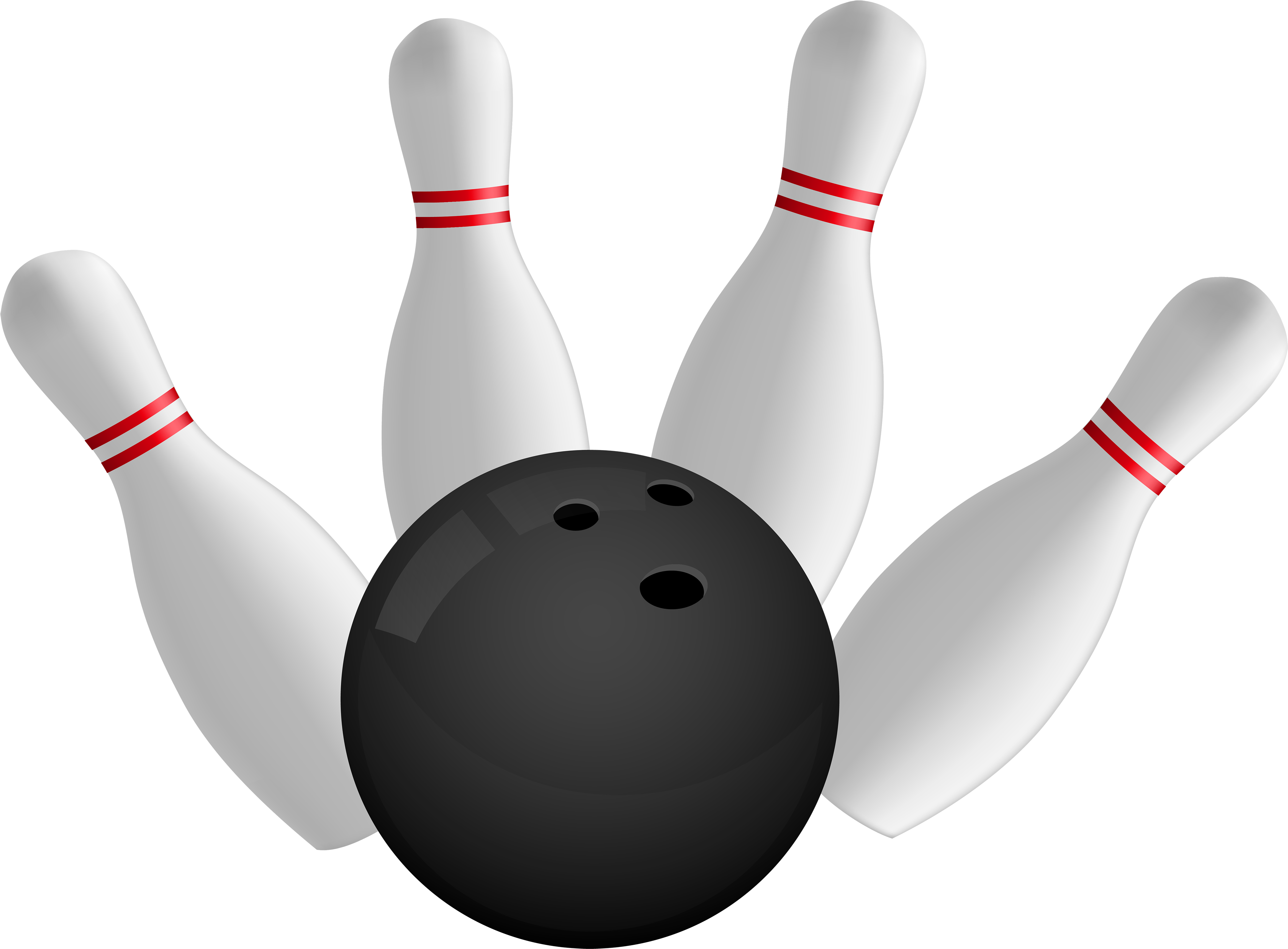 Bowling Ball And Pins Png Clipart - Bowling Ball With Pins Transparent Png (4000x2947), Png Download