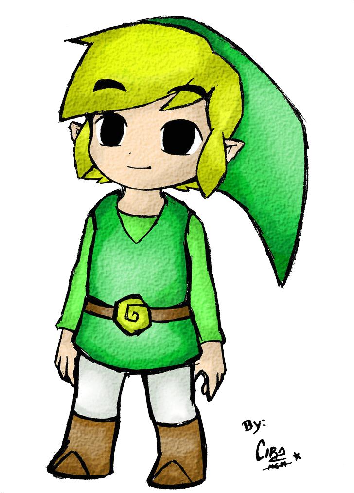 Drawing Toon Link Download - Drawing Clipart (728x1013), Png Download
