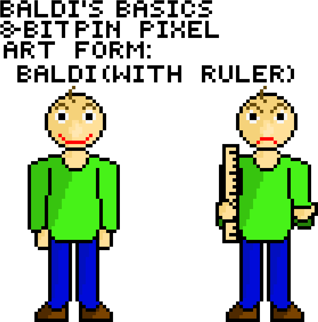 Baldi Basics Pixel Art - Baldi's Basics Pixel Art Clipart (1117x1129), Png Download