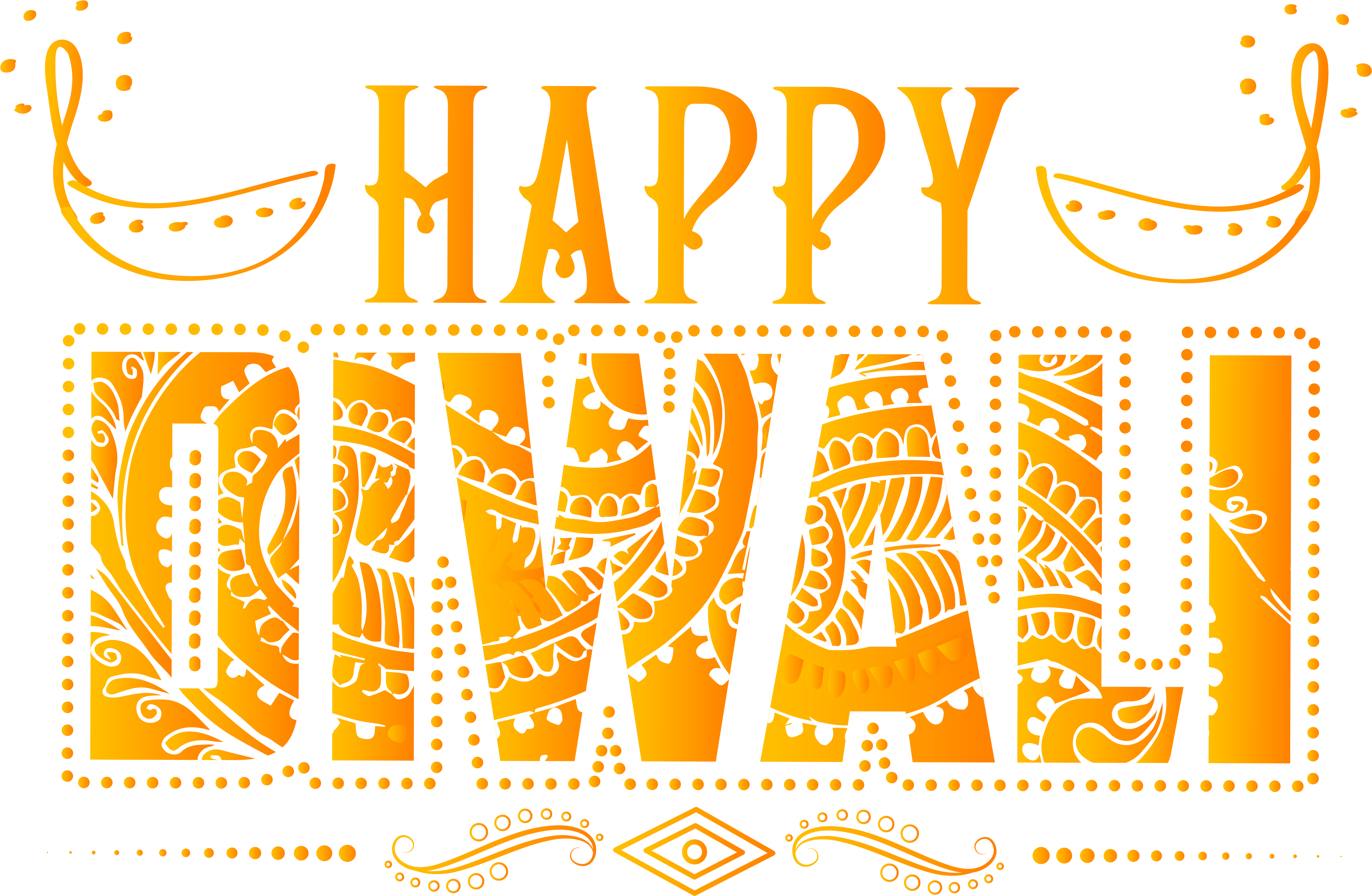 Happy Diwali Text Png Clipart (8000x5327), Png Download
