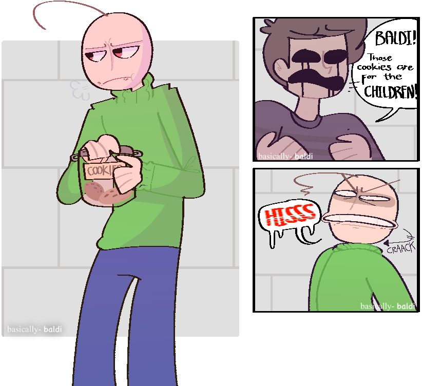 “headcanon Baldi's Casual Wear Is His Sweater, And - Baldi's Basics Basically Baldi Clipart (883x768), Png Download