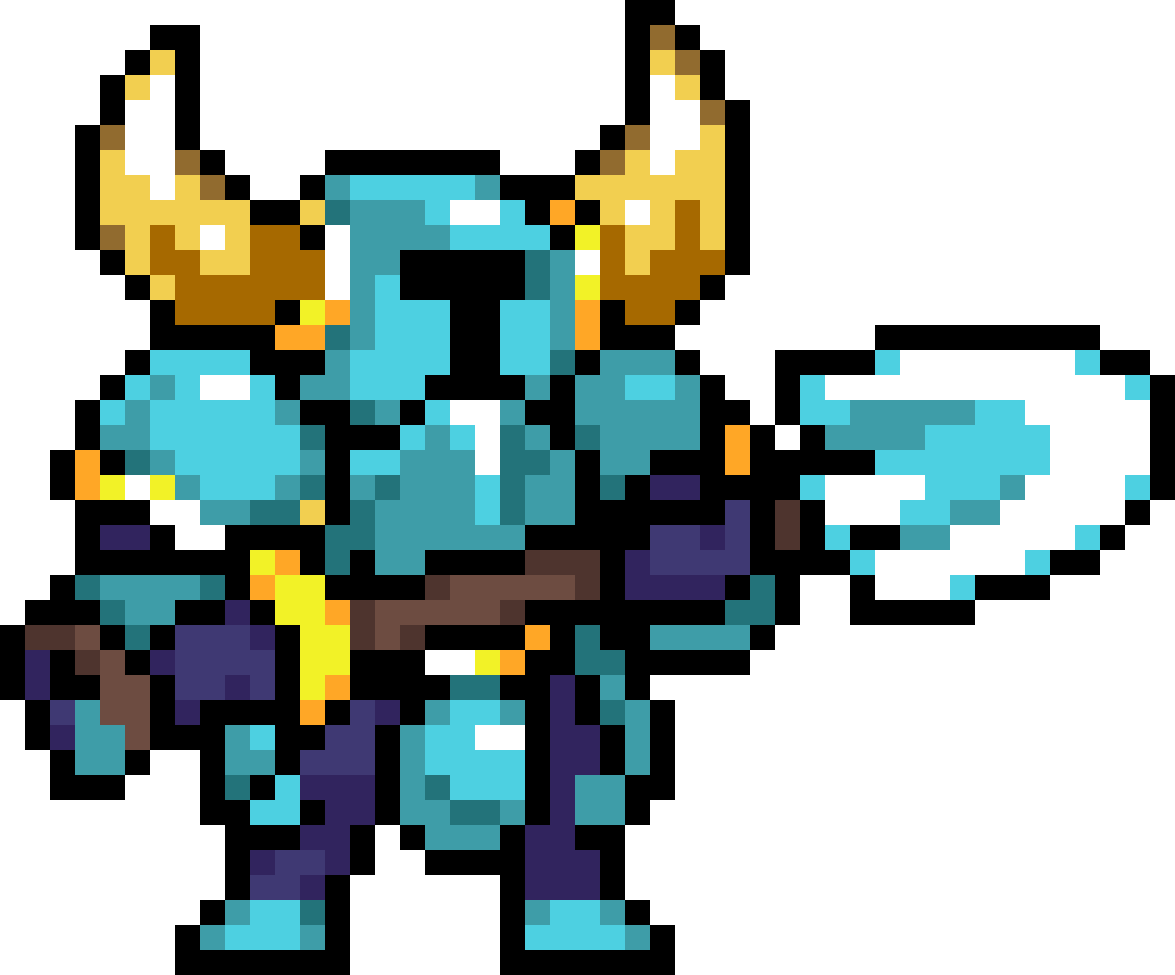 Shovel Knight Sprite - Shovel Knight Rivals Of Aether Clipart (1175x975), Png Download
