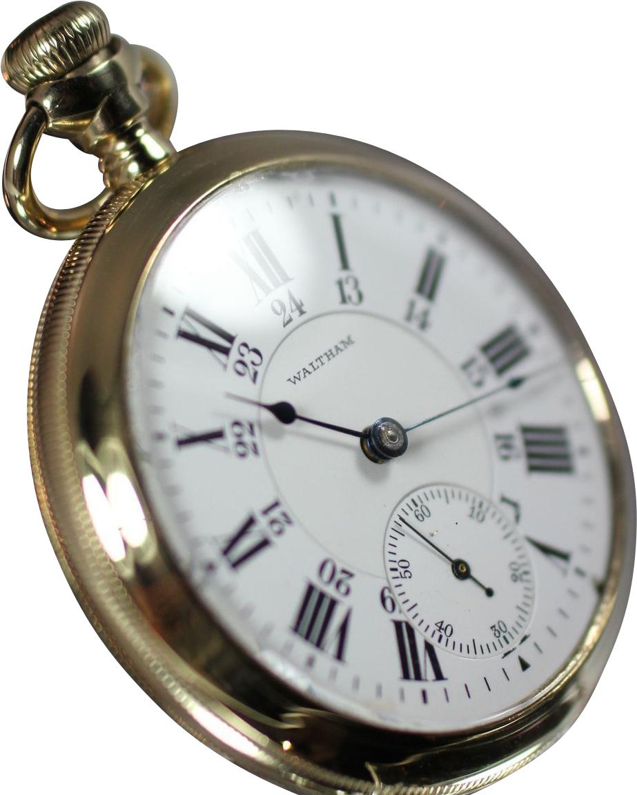 Waltham Pocket Watch - Pocket Watch Clipart (1151x1151), Png Download