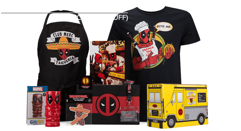 Here's What You Missed In The First Deadpool Crate - Toy Vehicle Clipart (810x456), Png Download