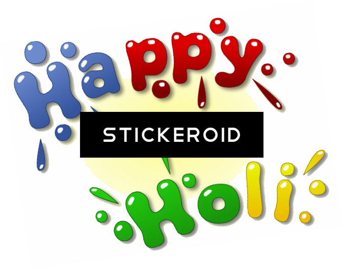 Happy Holi Text - Happy Holi Png Clipart (675x531), Png Download