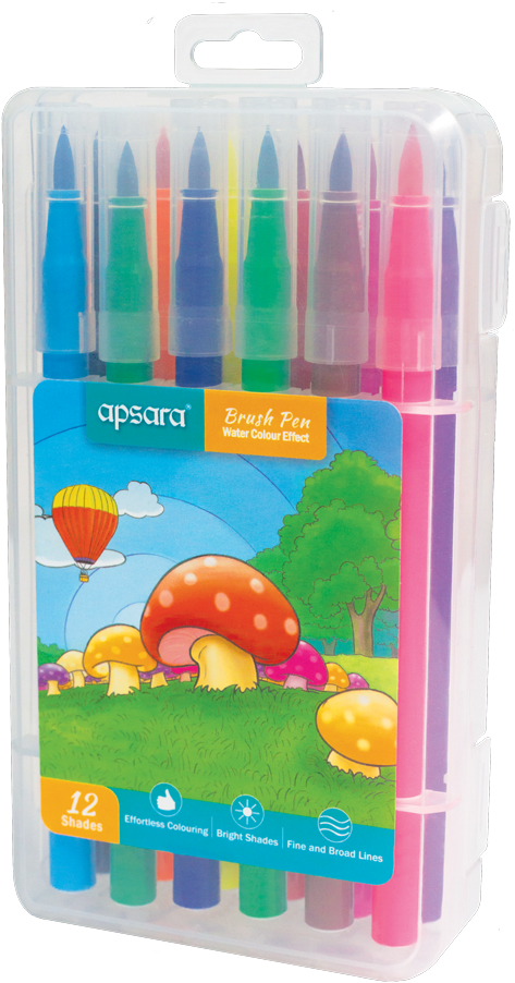 Brush Pens - Apsara Brush Pen Clipart (600x980), Png Download
