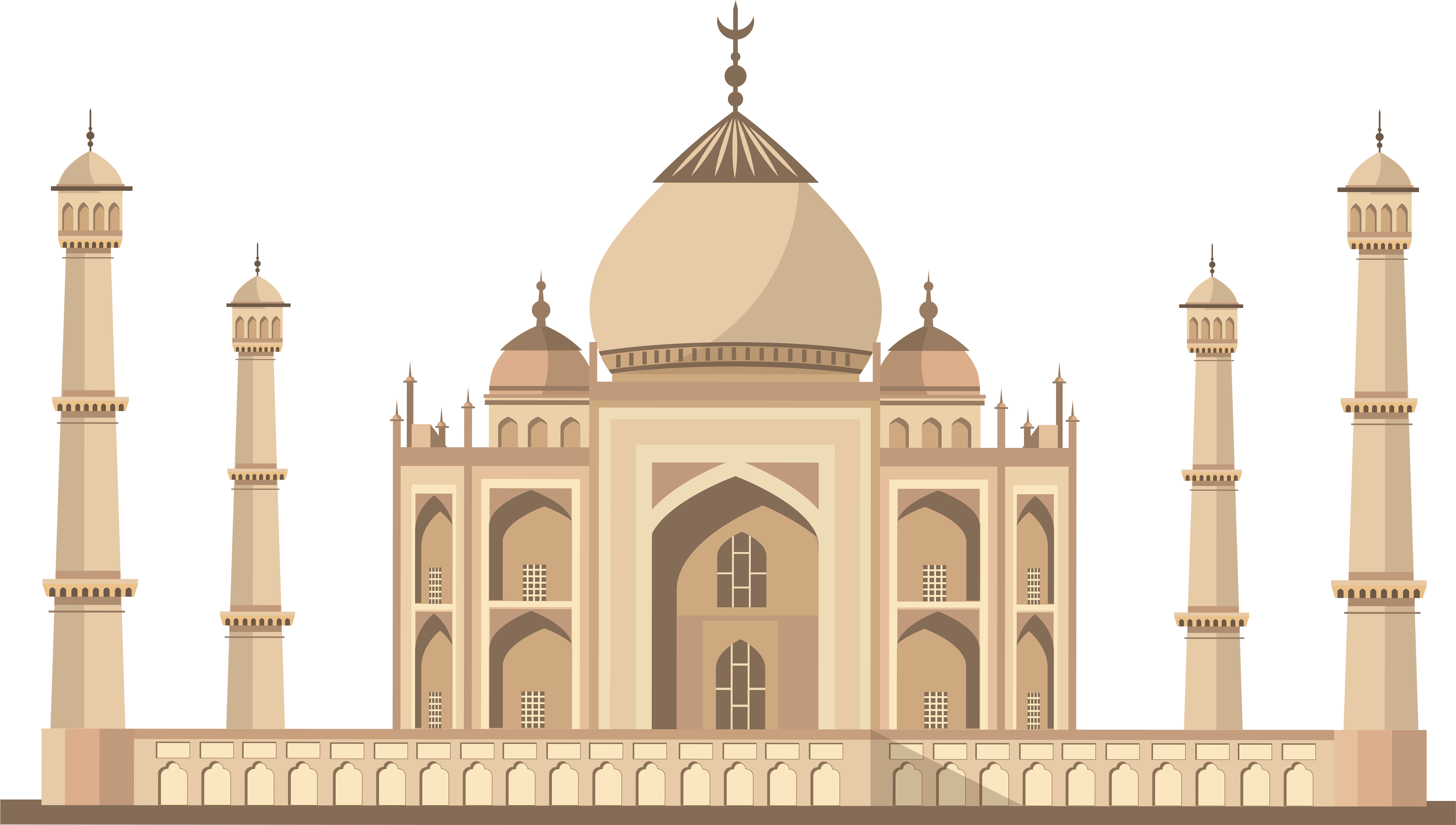Taj Mahal India Png Clip Art - Taj Mahal Transparent Png (8000x4572), Png Download