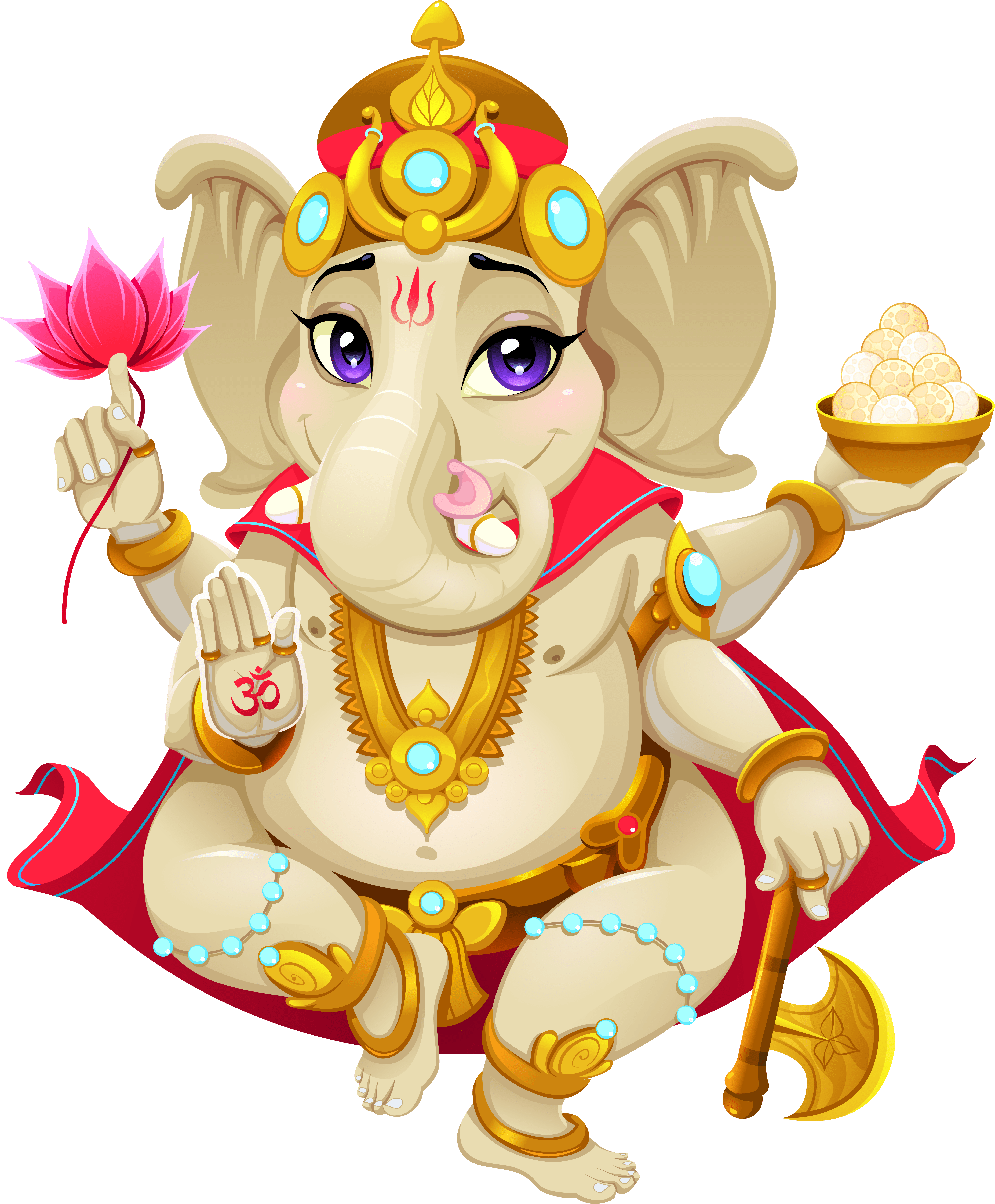 Lord Ganesha Transparent - Ganesh Chaturthi Cartoon Png Clipart (1280x1600), Png Download