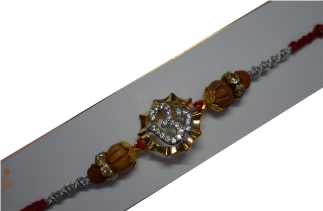 Om Brecelet Rakhi - Bead Clipart (650x489), Png Download