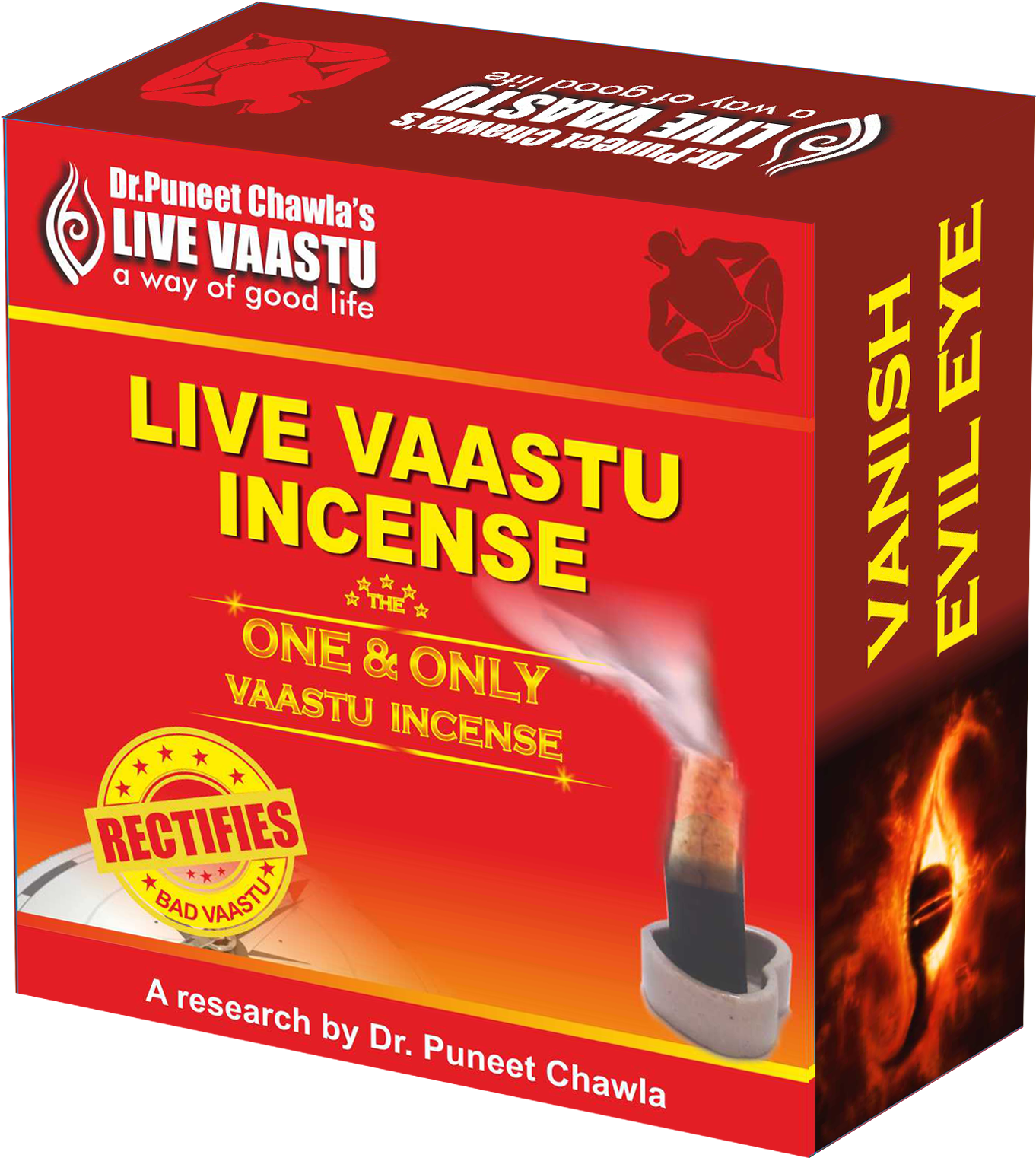 Live Vaastu Incense - Box Clipart (1589x1654), Png Download
