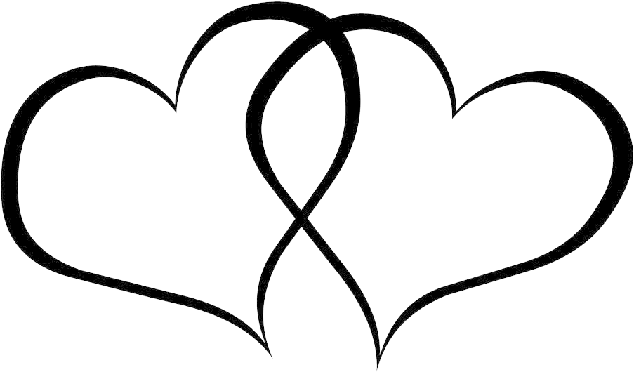 Wedding Heart Images - Black And White Heart Clipart - Png Download (1024x640), Png Download