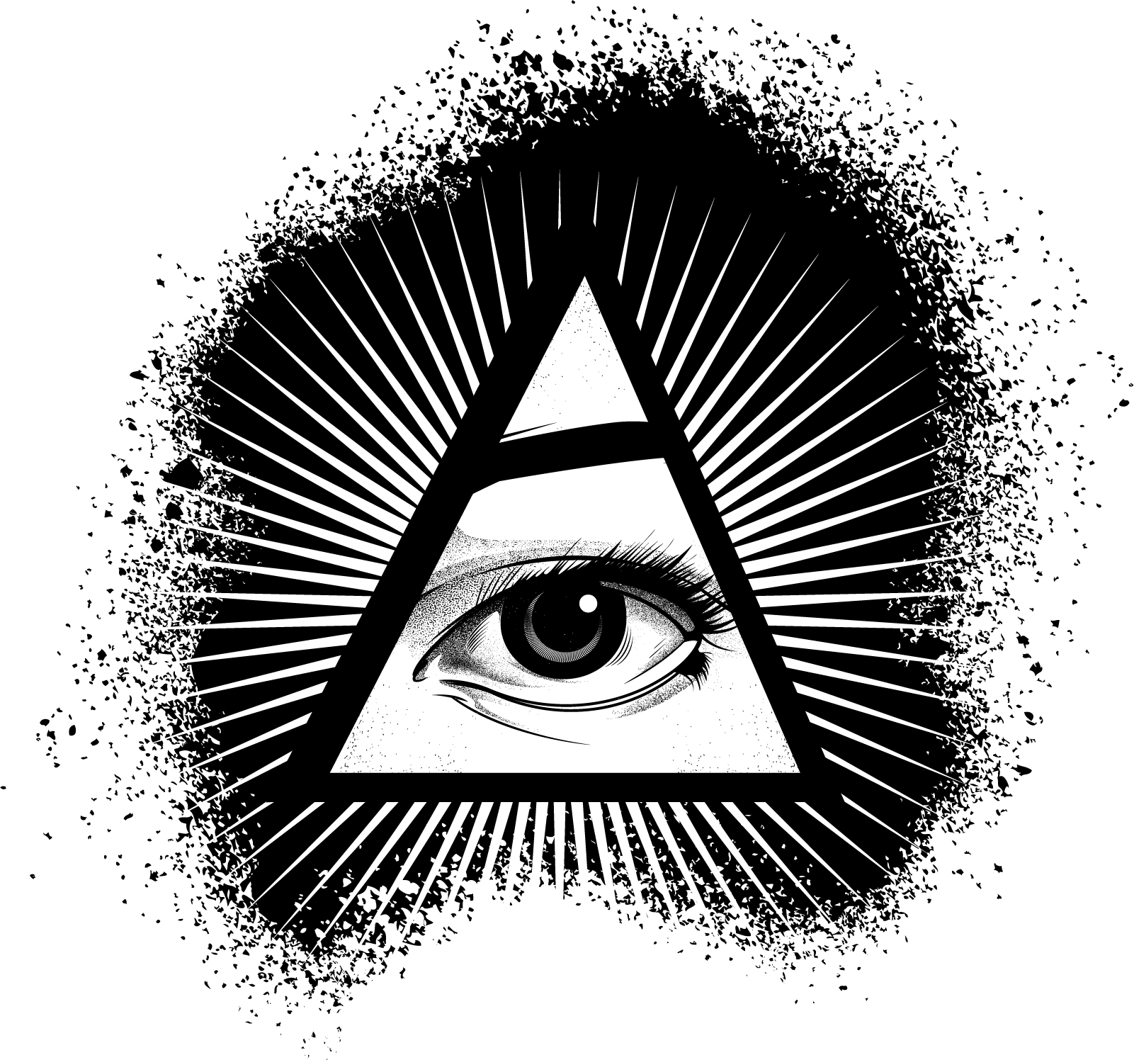 Share This Article - White Eye Illuminati Png Clipart (1601x1496), Png Download