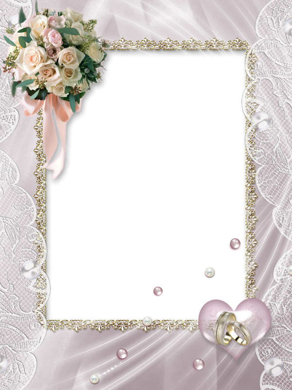 Beautiful Soft Wedding Photo Frame - Christmas Angel Border Clip Art - Png Download (600x800), Png Download