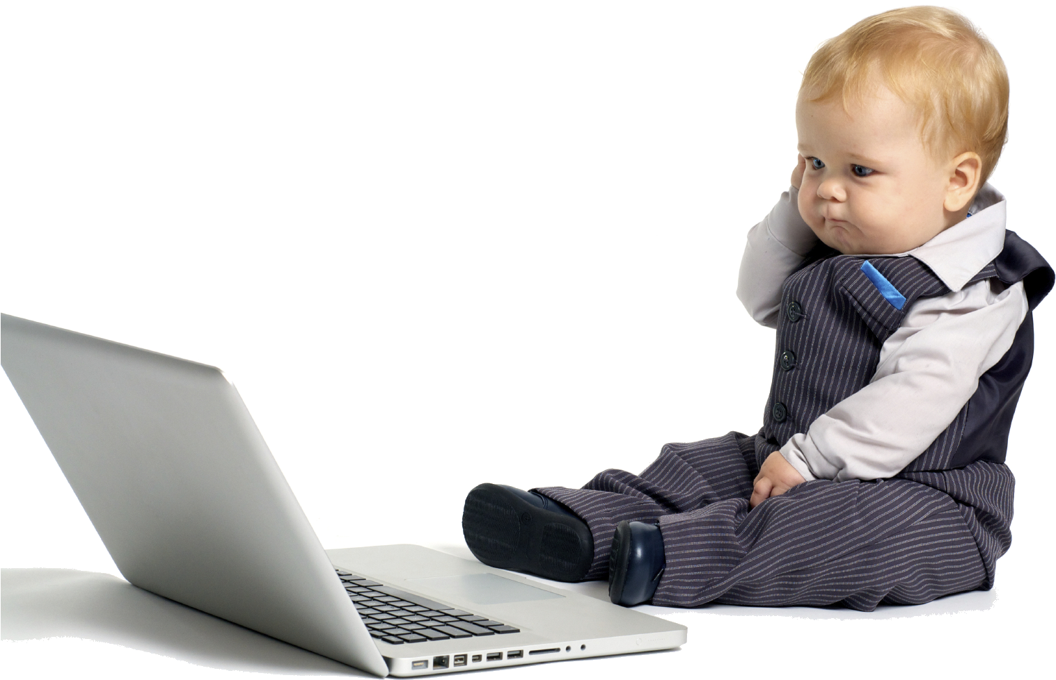 11 Mar 2016 - Baby On A Computer Clipart (1518x1052), Png Download