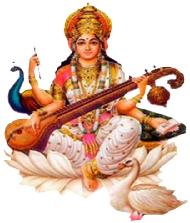 Maasasaswati-29 Png Saraswati Devi Png Clipart (608x713), Png Download